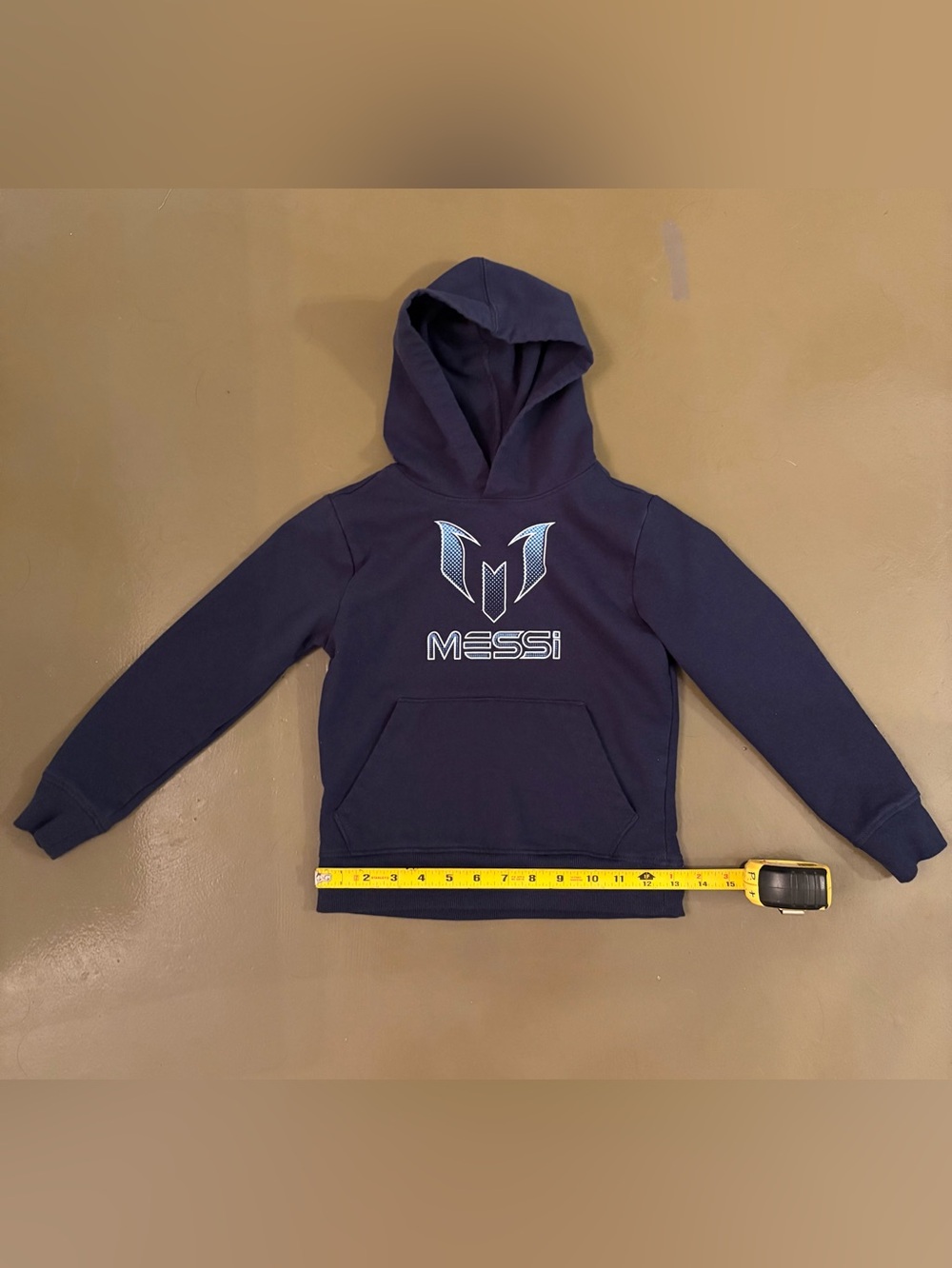Kids Messi Navy Blue Graphic Hoodie Sz S (5-6)